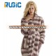 Women Striped Pattern Short Length Soft Microfiber Sleepwear Pajamas Home Bath Robe